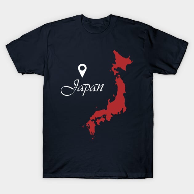 Icon Japan Map T-Shirt by Ru Studio